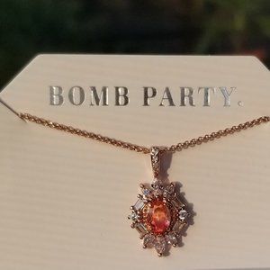Ring Bomb Party Tourmaline Rose Gold Necklace RBP 3701